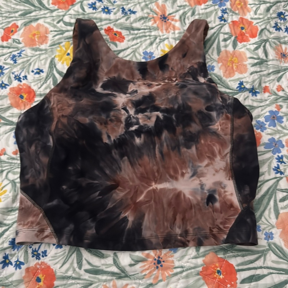 Lululemon high neck align tank tie dye size 8